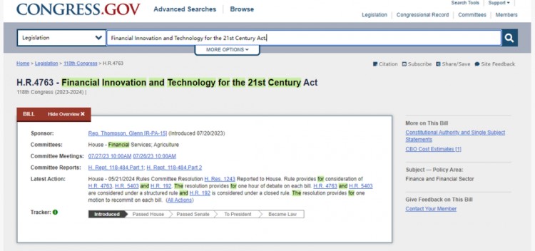 FIT21法案顺利通过对加密行业有何启示