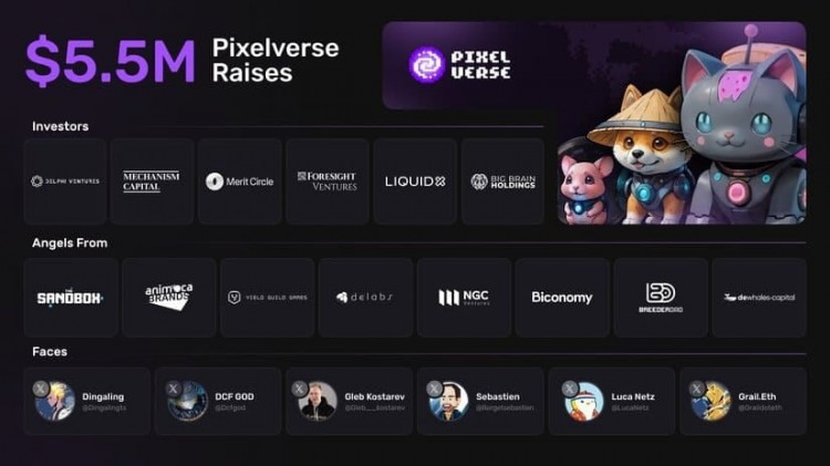 PIXELVERSE从顶级风投公司和WEB3创始人处筹集了550万美元